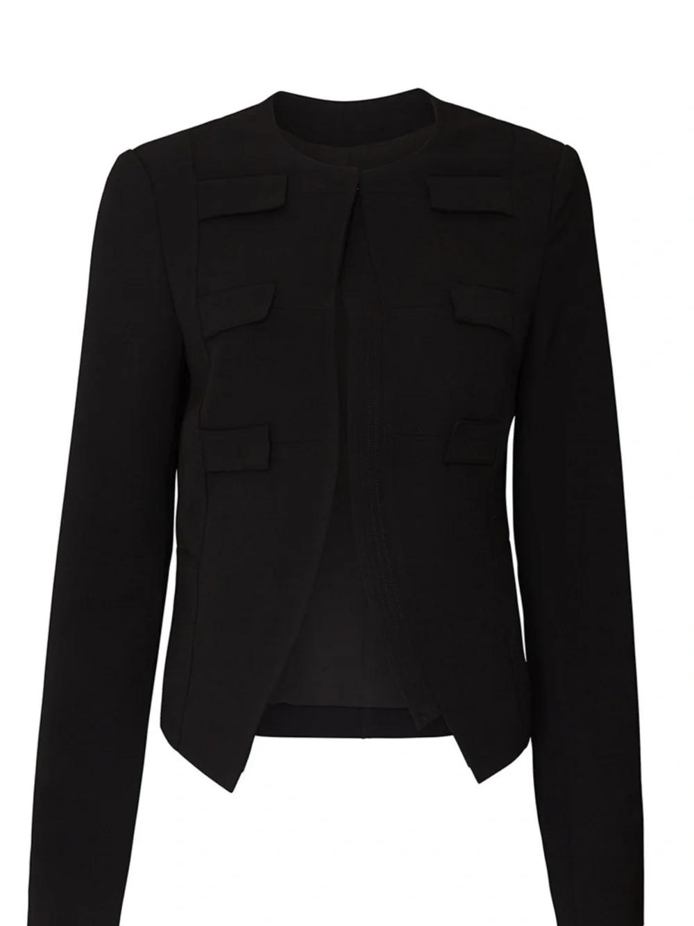Derek Lam 10 Crosby Black Military Blazer - Picture 2 of 6